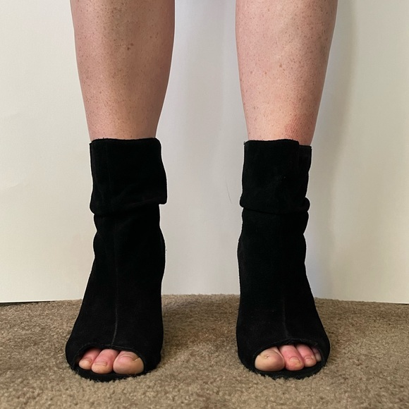 Aldo Peep Toe Suede Ankle Boot - Picture 2 of 4